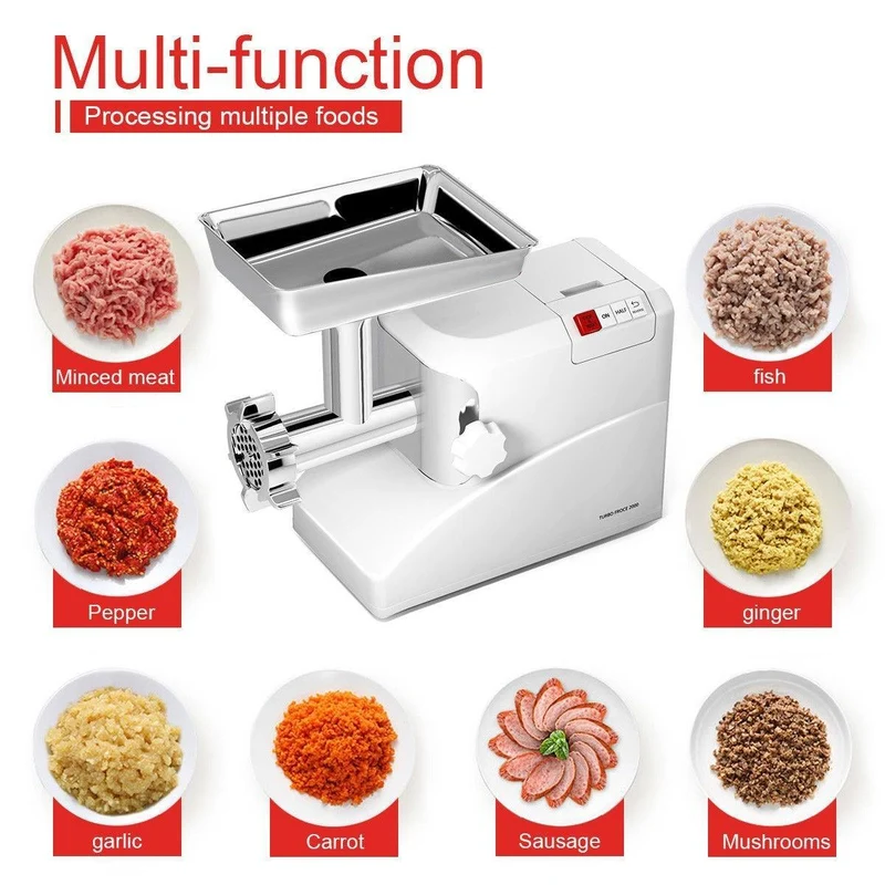 Costway Meat Grinder KC36492,with 1 Blades and 3 Plate, Electric 2000 W