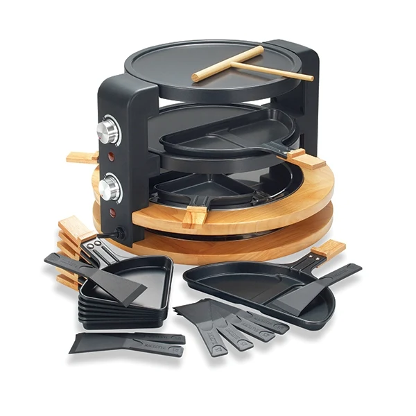 Raclette ronde multifonction 10 poêlons 1500 W Kitchen Chef Professional