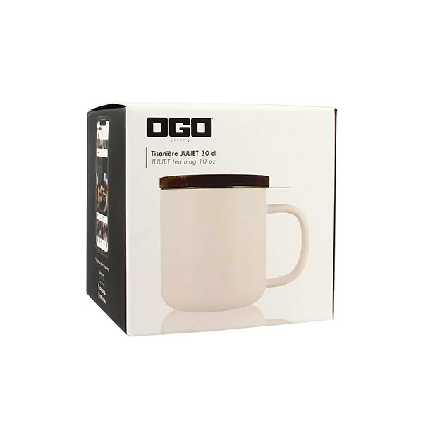 Tisanière mug Juliet en grès blanc 300 ml Ogo