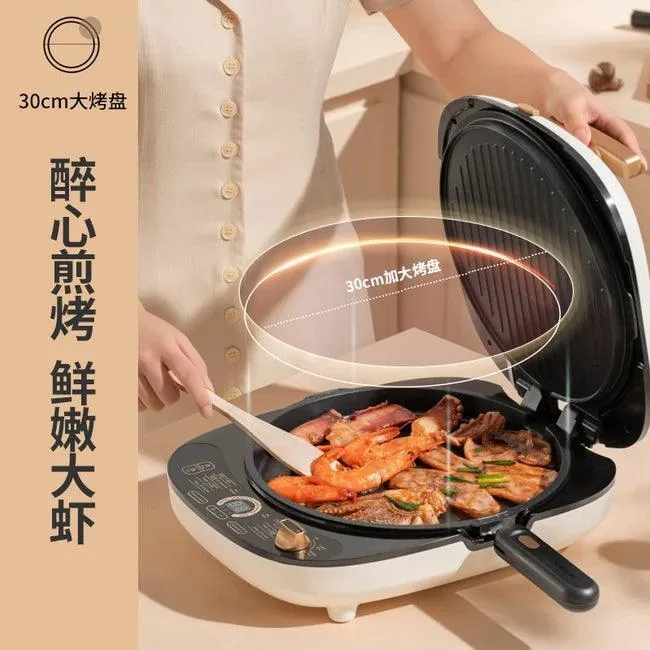 Liren LR-3027S Electric Grill Pan | 180° Flat-Fold | Non-Stick Diamond | 1200W | 110V