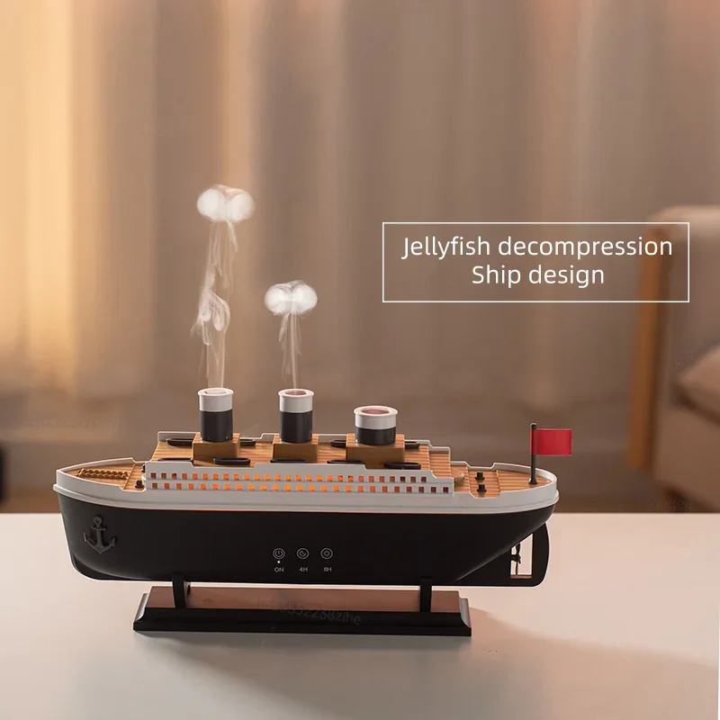 Aroma Humidifier Essential Oil Diffuser Aromatherapy Fragrance Diffuser for Home Ship Model Air Humidifier with Remote Control