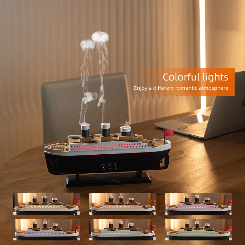 Aroma Humidifier Essential Oil Diffuser Aromatherapy Fragrance Diffuser for Home Ship Model Air Humidifier with Remote Control