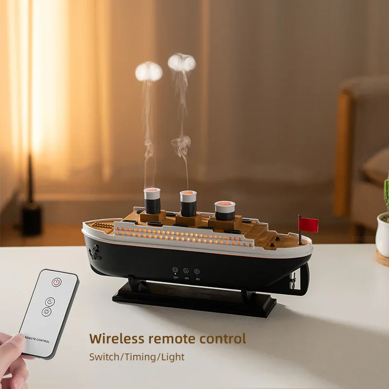 Aroma Humidifier Essential Oil Diffuser Aromatherapy Fragrance Diffuser for Home Ship Model Air Humidifier with Remote Control