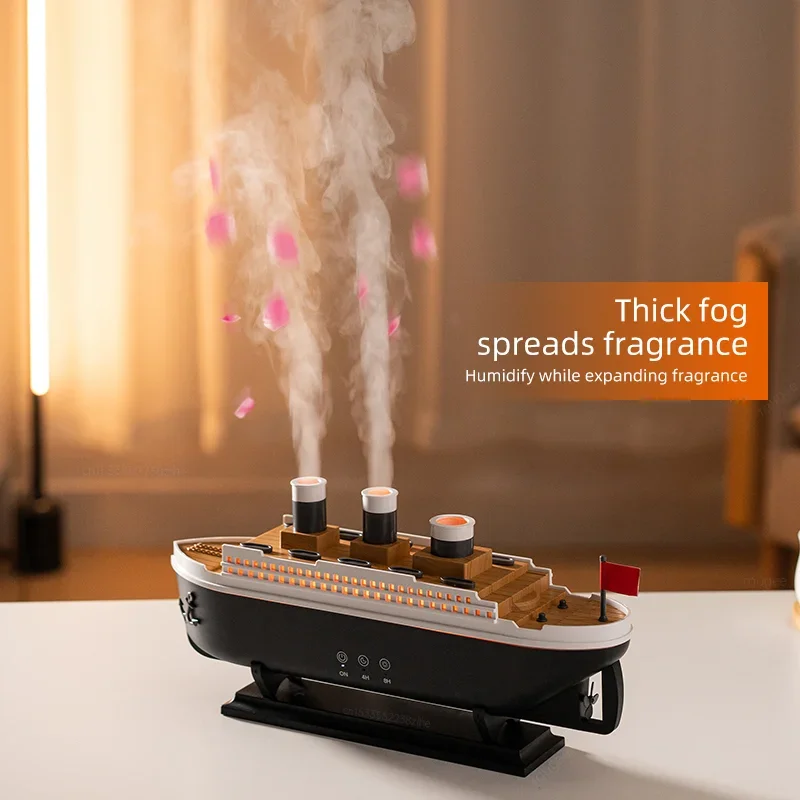 Aroma Humidifier Essential Oil Diffuser Aromatherapy Fragrance Diffuser for Home Ship Model Air Humidifier with Remote Control