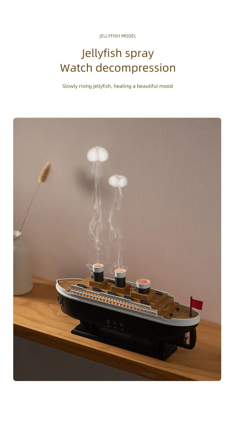 Aroma Humidifier Essential Oil Diffuser Aromatherapy Fragrance Diffuser for Home Ship Model Air Humidifier with Remote Control