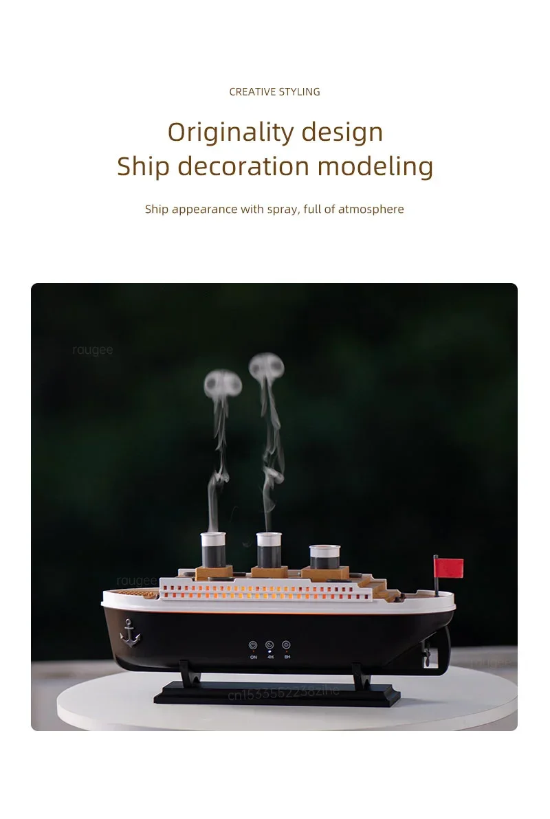 Aroma Humidifier Essential Oil Diffuser Aromatherapy Fragrance Diffuser for Home Ship Model Air Humidifier with Remote Control
