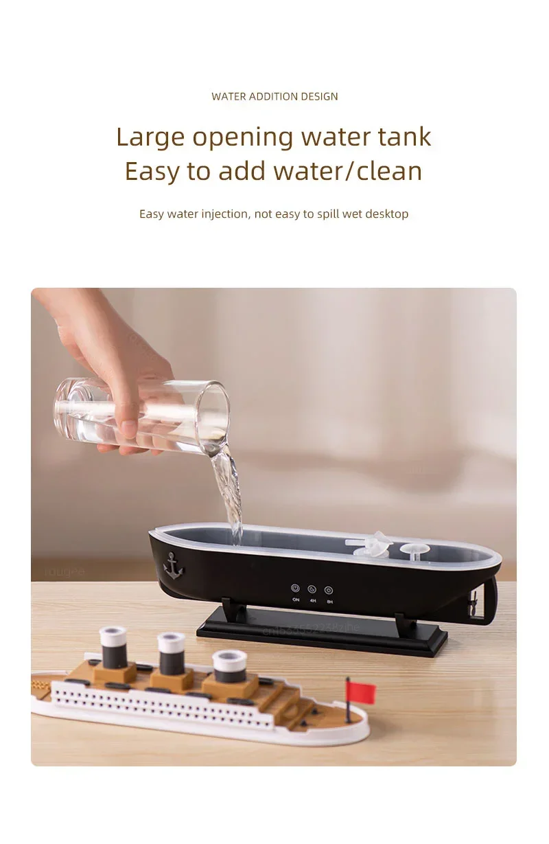 Aroma Humidifier Essential Oil Diffuser Aromatherapy Fragrance Diffuser for Home Ship Model Air Humidifier with Remote Control