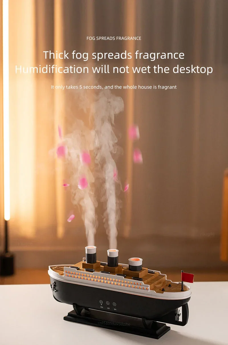 Aroma Humidifier Essential Oil Diffuser Aromatherapy Fragrance Diffuser for Home Ship Model Air Humidifier with Remote Control