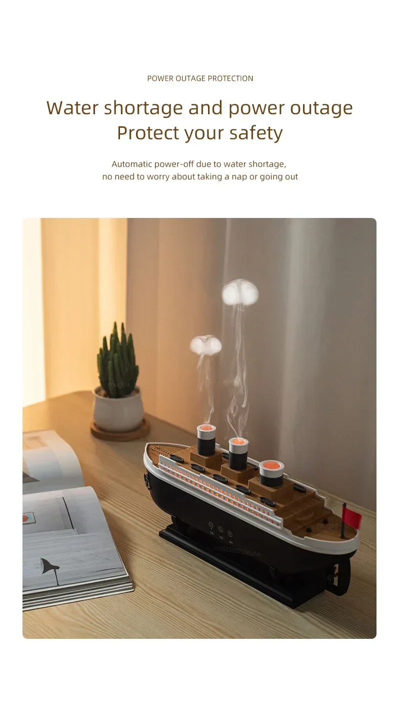 Aroma Humidifier Essential Oil Diffuser Aromatherapy Fragrance Diffuser for Home Ship Model Air Humidifier with Remote Control
