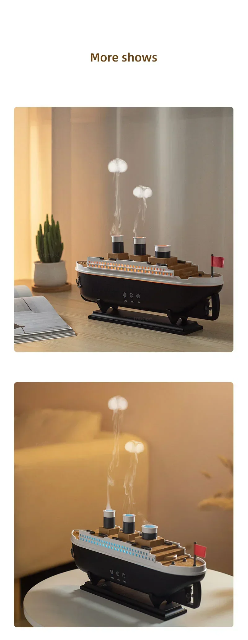 Aroma Humidifier Essential Oil Diffuser Aromatherapy Fragrance Diffuser for Home Ship Model Air Humidifier with Remote Control