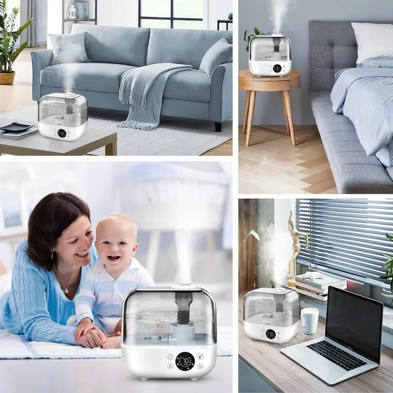 SEJOY 5L Humidifiers for Bedroom Large Capacity Low Noise for Home Office Ultrasonic Mist Humidifier