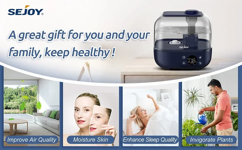SEJOY 5L Humidifiers for Bedroom Large Capacity Low Noise for Home Office Ultrasonic Mist Humidifier