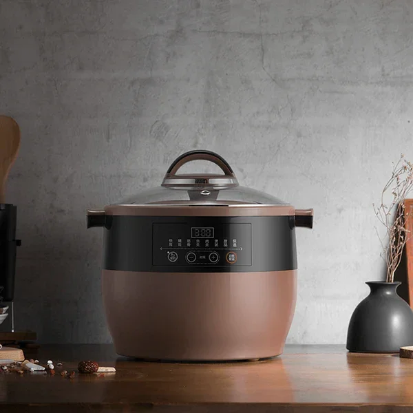 Bear DDZ-B45Z2 Electric Stew Pot | 4.5L | Purple Clay | Slow Cook | 110V