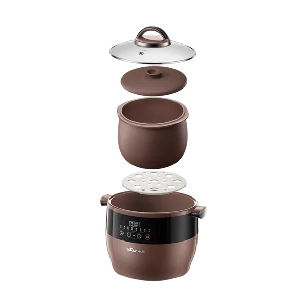 Bear DDZ-B45Z2 Electric Stew Pot | 4.5L | Purple Clay | Slow Cook | 110V