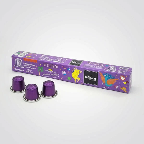 Caffè capsule ALU compatibili Nespresso * Vellutata Arabica 100%