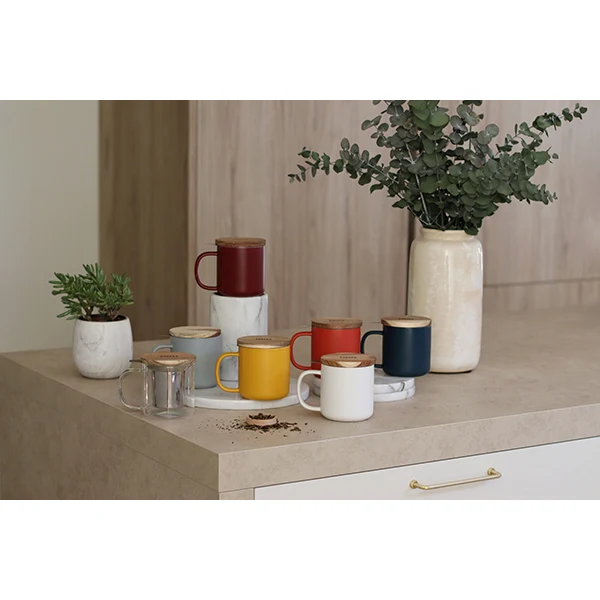 Tisanière mug Juliet en grès jaune 300 ml Ogo