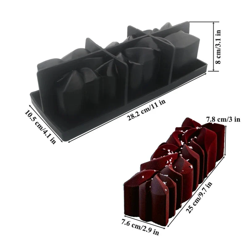Moule Silicone Bûche Acanto | Pâtisserie & Entremet