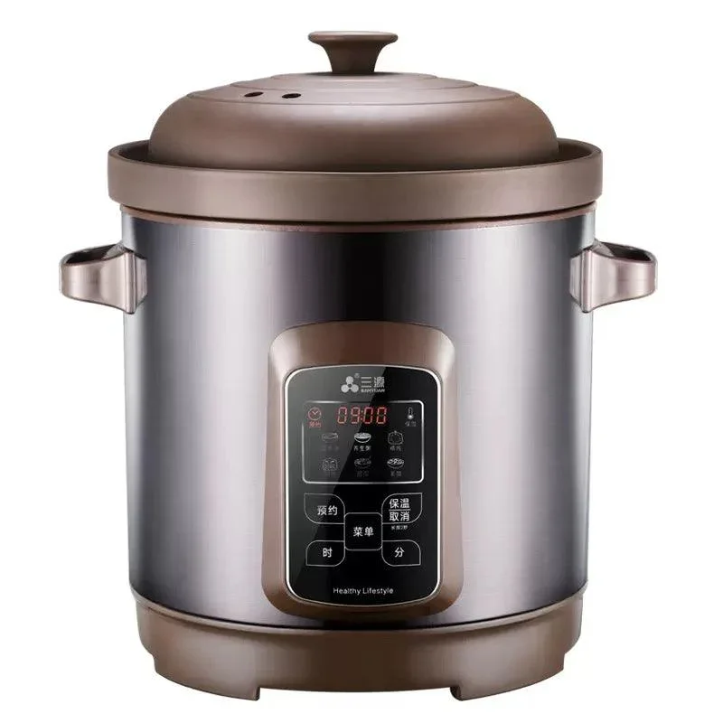SANYUAN TDG100-SA1 Electric Stew Pot | 10L | Purple Clay | Soup Pot | 110V