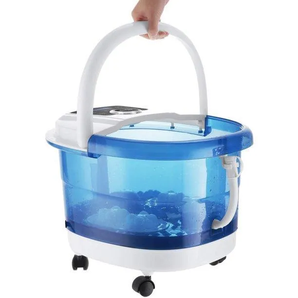 MaxKare 6-in-1 Motorized Foot Spa Bath Massager | 3-Speed Frequency Conversion | Automatic Heat and Bubbles