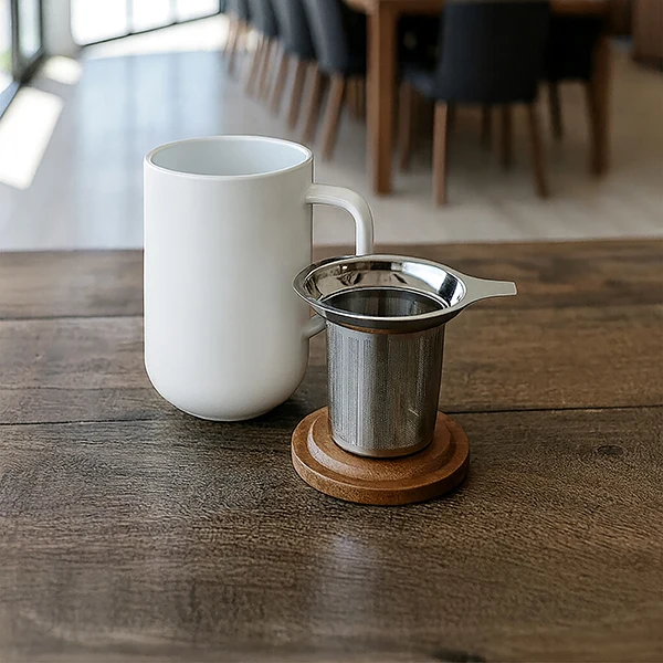 Tisanière mug Juliet en grès blanc 475 ml Ogo