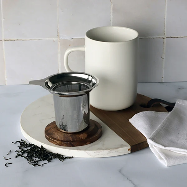 Tisanière mug Juliet en grès blanc 475 ml Ogo