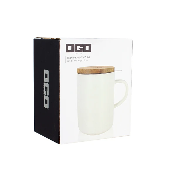 Tisanière mug Juliet en grès blanc 475 ml Ogo