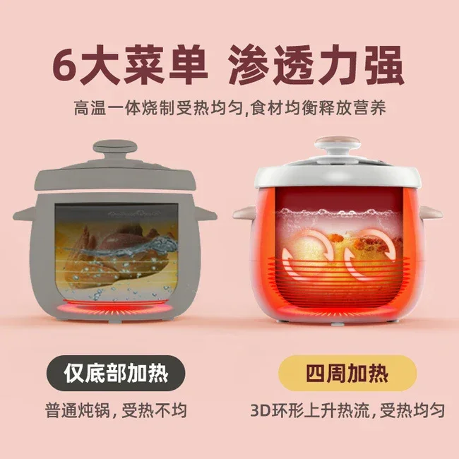 Tonze DGD10-10BAG Electric Stew Pot | 1L | Ceramic | Soup & Porridge | 110V