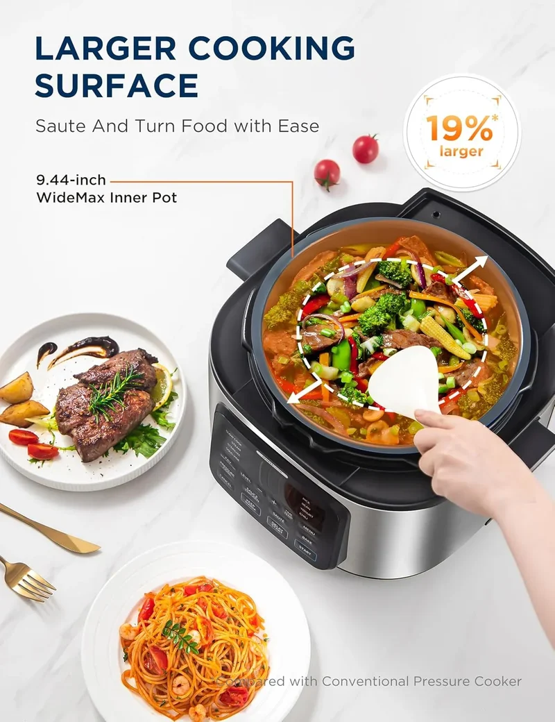 Midea MPC6018AASS Electric Pressure Cooker | 6.5QT | 12 Presets | 110V