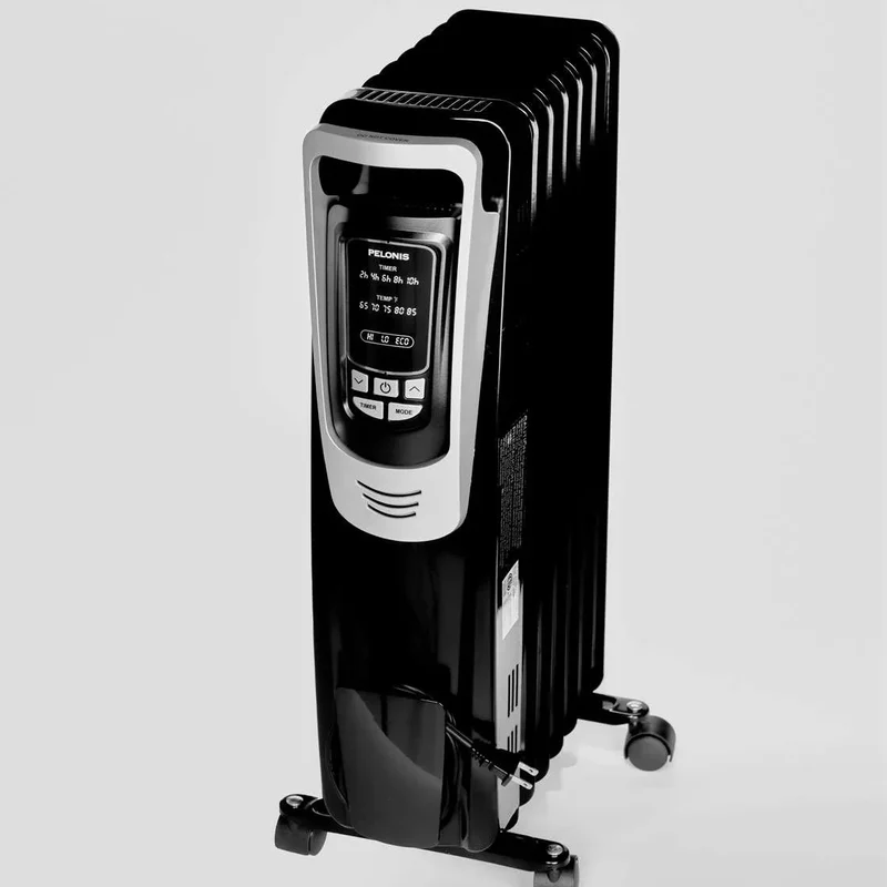 [Pelonis NY1507-14A] Electric Oil Filled Radiator Heater | 1500W | Black | Yourishop.com
