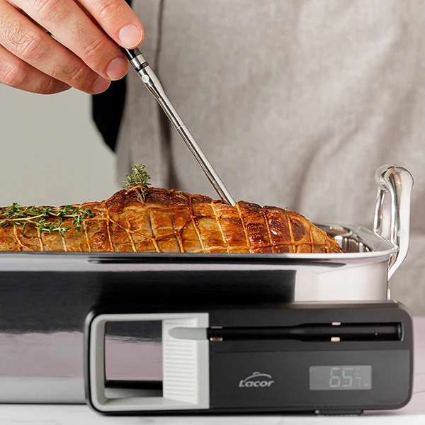 Thermomètre Bluetooth avec sonde sans fil en acier inoxydable 14 cm Lacor