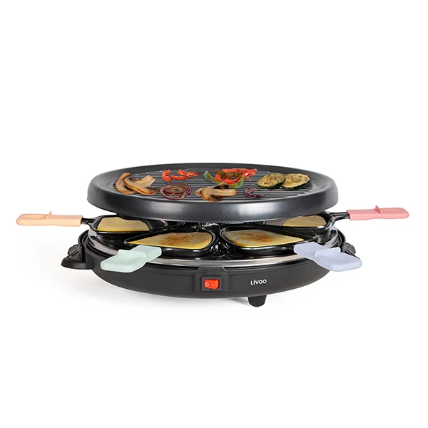Appareil à raclette 6 personnes rond 800 W Livoo