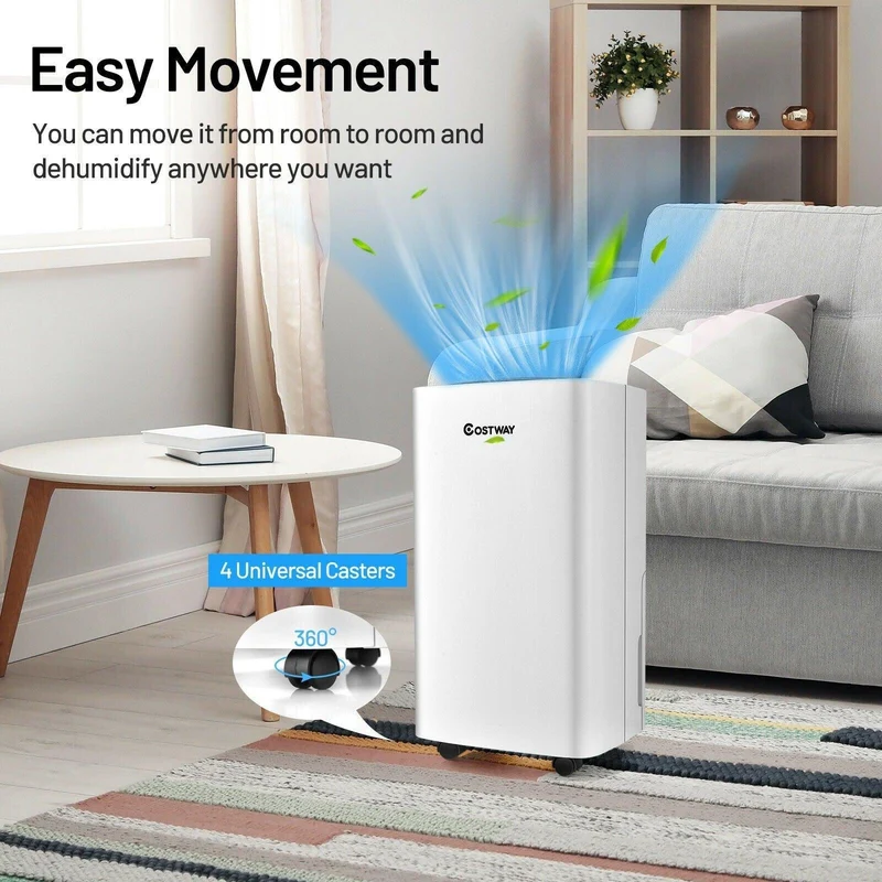 Portable Dehumidifier ES10014US For Medium To Large Spaces，24 Pints 1500 Sq. Ft