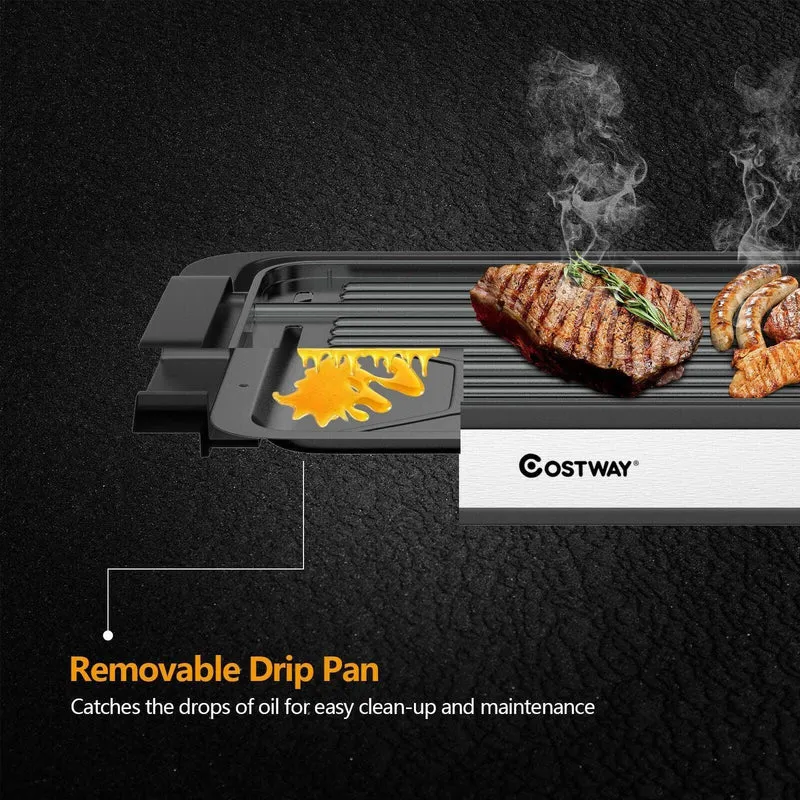 Smokeless Indoor Grill EP24926US,Electric Griddle with Non-stick Cooking Plate,1500W