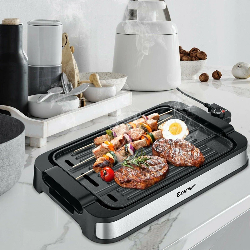 Smokeless Indoor Grill EP24926US,Electric Griddle with Non-stick Cooking Plate,1500W