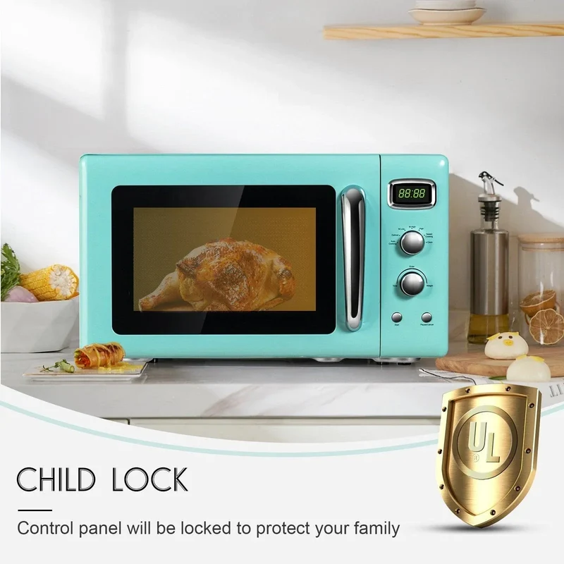 Costway Microwave Oven EP24453 | 0.9 Cu.ft | Retro Countertop | Compact | Yourishop.com