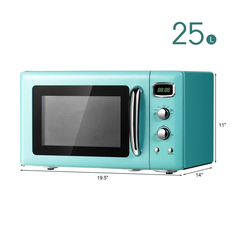 Costway Microwave Oven EP24453 | 0.9 Cu.ft | Retro Countertop | Compact | Yourishop.com