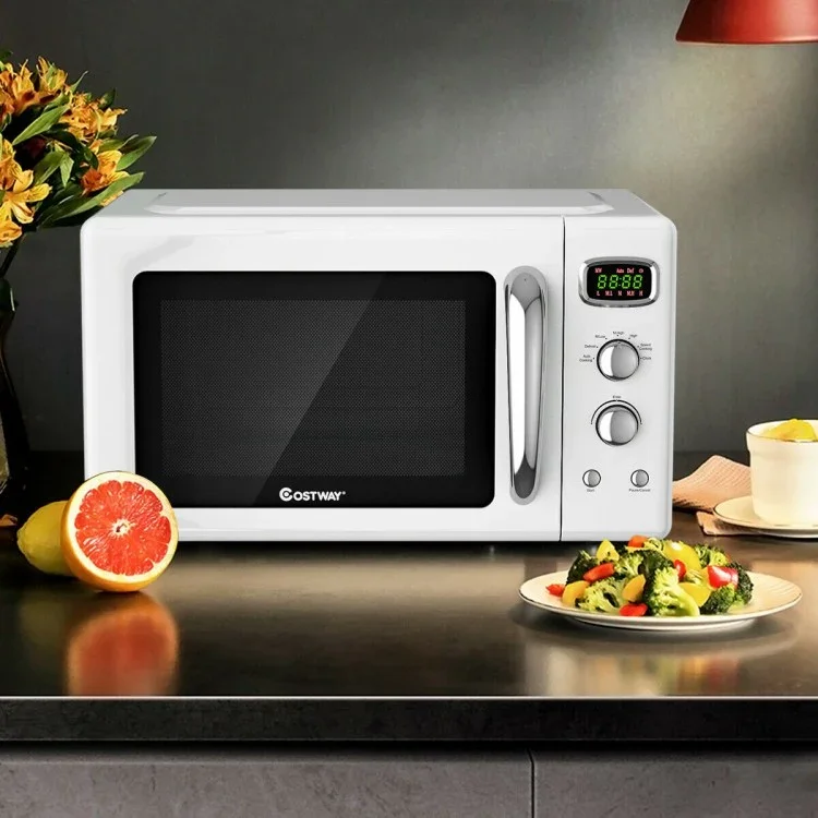 Costway Microwave Oven EP24453 | 0.9 Cu.ft | Retro Countertop | Compact | Yourishop.com