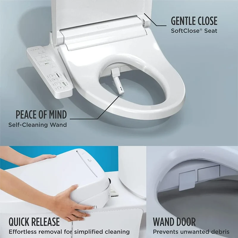 TOTO WASHLET KC2,Electronic Bidet Toilet Seat with Heated Seat and SoftClose Lid