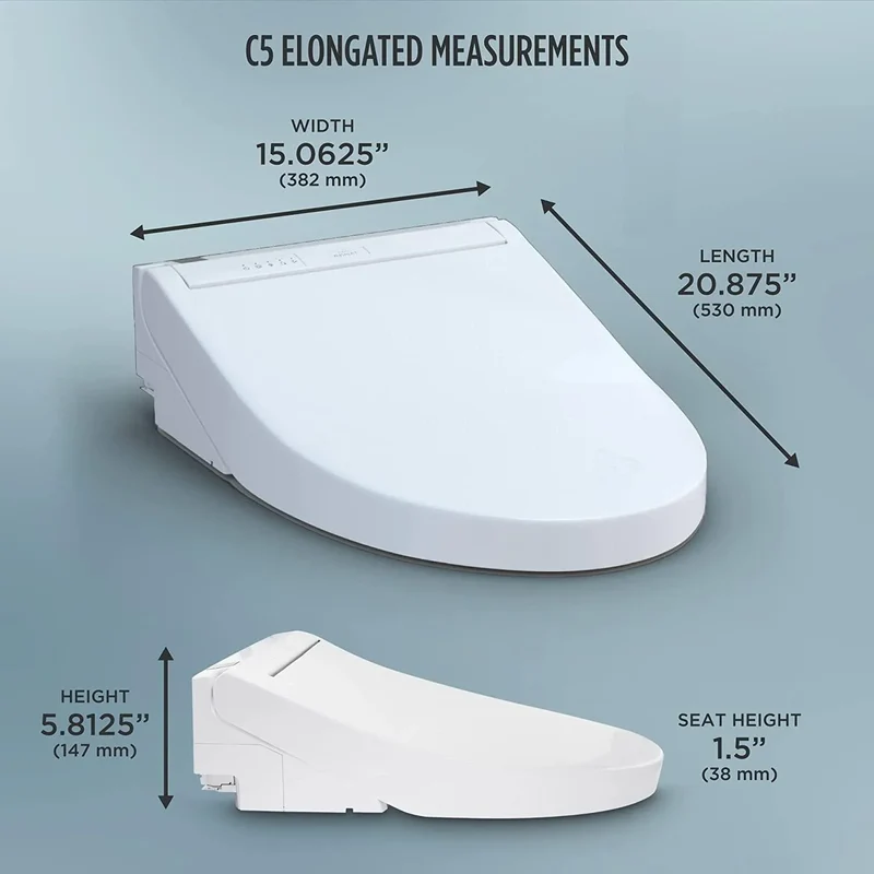 TOTO WASHLET C5 Electronic Bidet Toilet Seat with PREMIST and EWATER+
