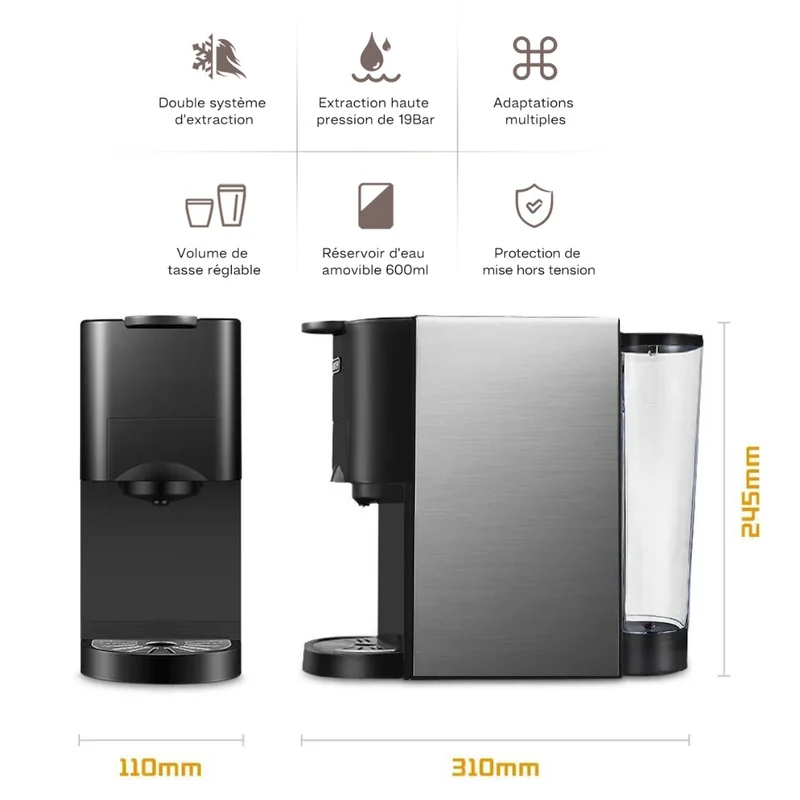 Machine Café Multi Capsules + Poudre