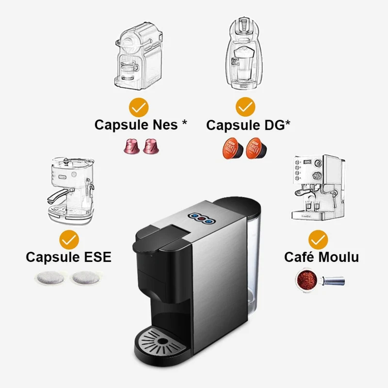 Machine Café Multi Capsules + Poudre