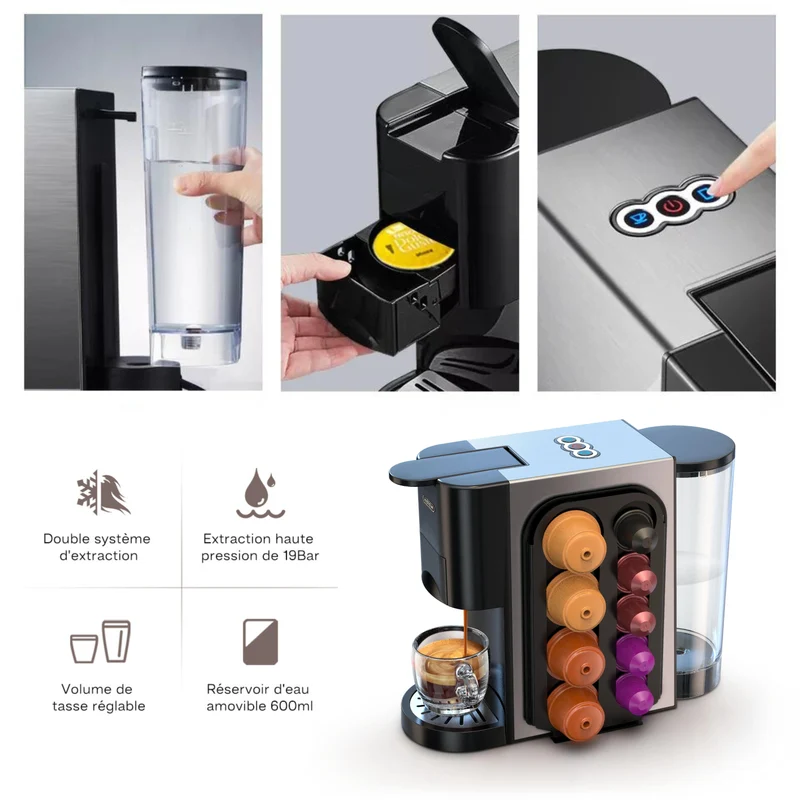 Machine Café Multi Capsules + Poudre