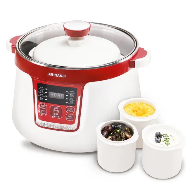 Tonze DGD32-32CG Water Bath Slow Cooker | 3.2L | Multi-Pot | S/S | 110V