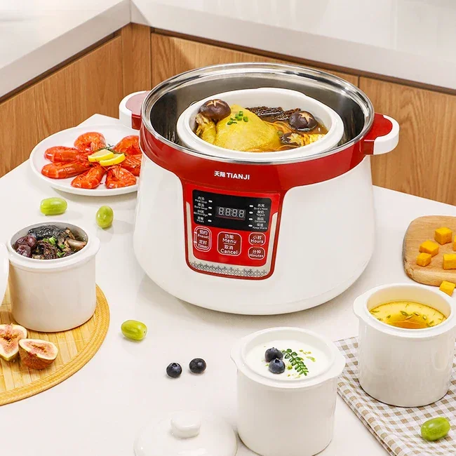 Tonze DGD32-32CG Water Bath Slow Cooker | 3.2L | Multi-Pot | S/S | 110V