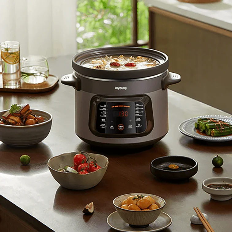 Joyoung DG50K-GD505-U Slow Cooker | 5L | Zisha Clay Pot | Dual-Drive Heating | 24H Timer | Auto-Warm