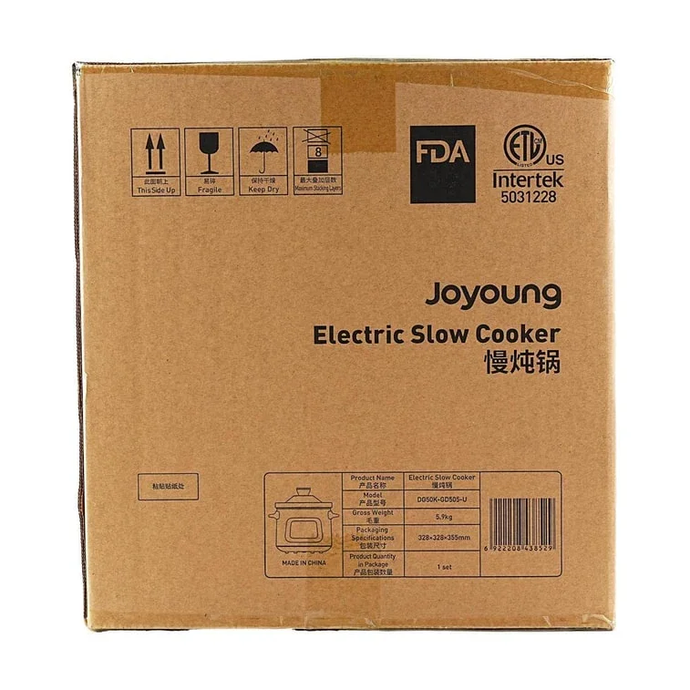 Joyoung DG50K-GD505-U Slow Cooker | 5L | Zisha Clay Pot | Dual-Drive Heating | 24H Timer | Auto-Warm