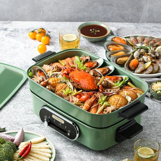 Joydeem Cooker JD-HG9088G | 3-in-1 Multi-Function: Grill, Boil & Steam with Ease!