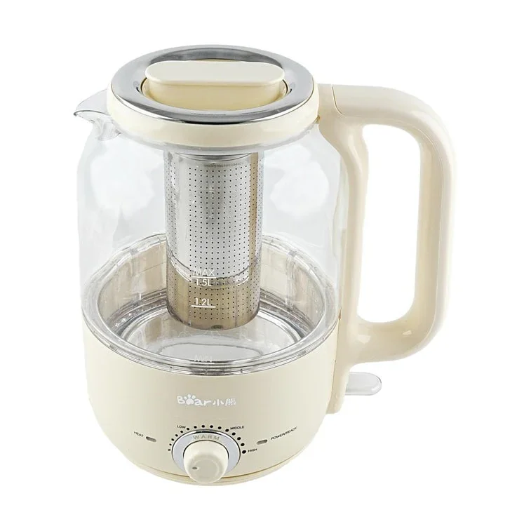 Bear ZDH-E15N4 Electric Kettle | 1.5L | Milky White | Fast Boil | Auto Shut-off | 110V
