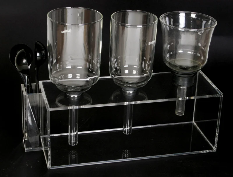 Syphon Bar 3 GLASS STAND Acrylic- For cafe/bar