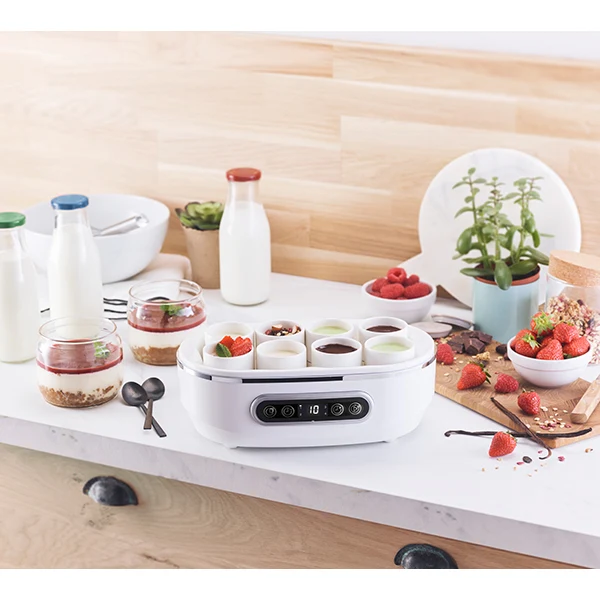 Set de 4 pots en céramique pour yaourtière YVA640 Simeo